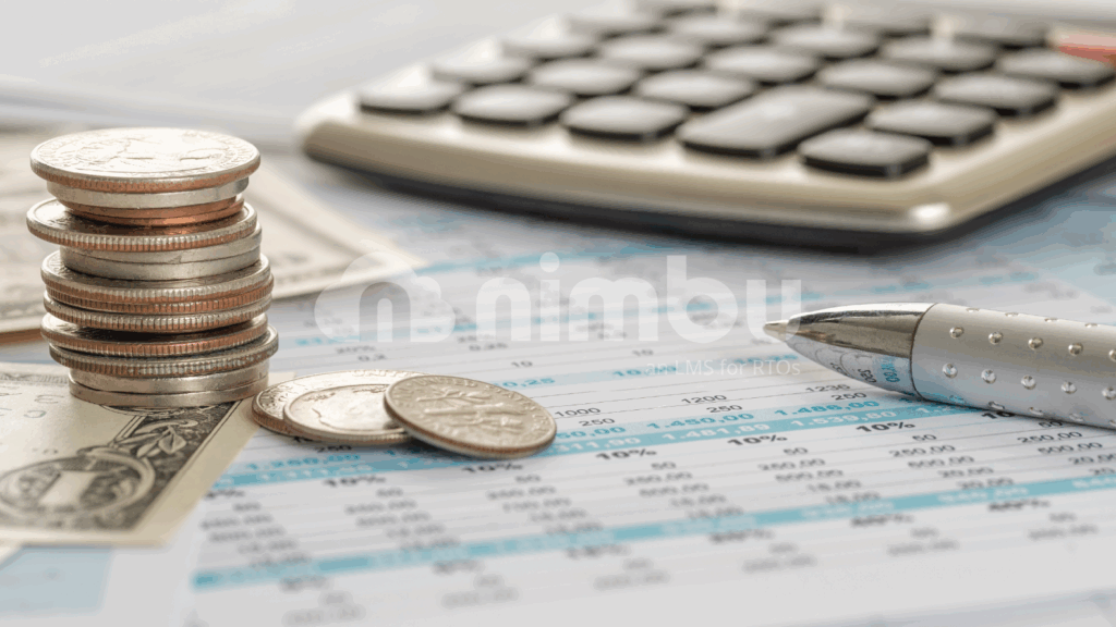 Calculator and coins representing transparent pricing for Australian RTO software